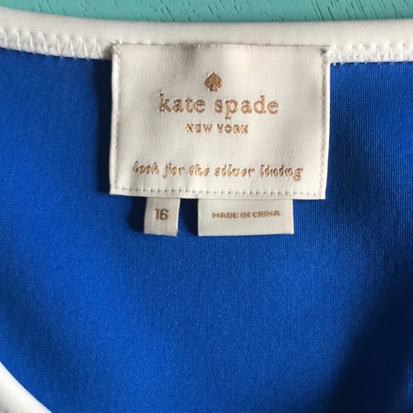 Kate Spade ♠️ Stunning Rare Find 🤩 Color Block Royal Blue Dress, Like New, 16 - Picture 5 of 13